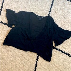 David dart true black silk bolero NWOT